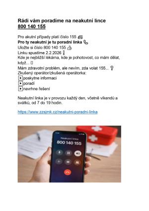 Poradní linka 800 1400 155